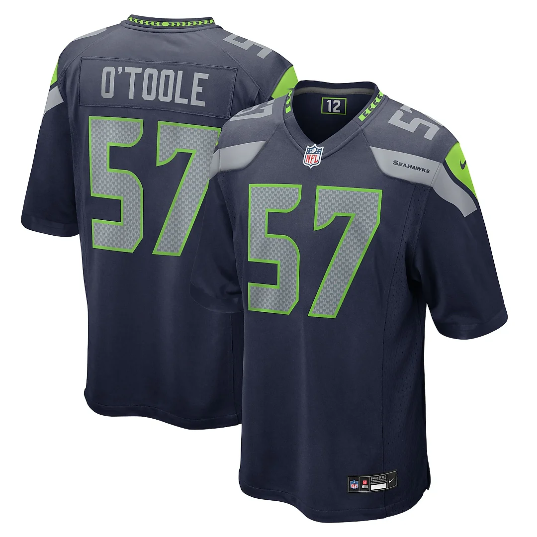 Zennovawear Connor O'Toole Seattle Seahawks Team Game Jersey - College Navy