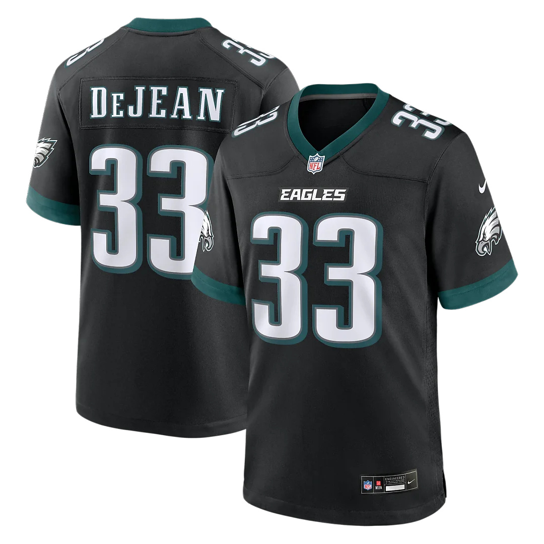 Zennovawear Cooper DeJean Philadelphia Eagles Alternate Game Jersey - Black