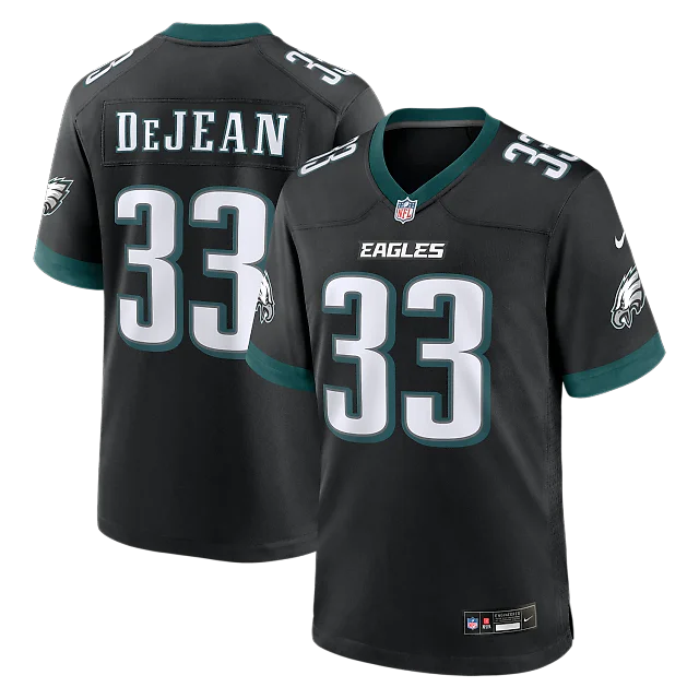 Zennovawear Cooper DeJean Philadelphia Eagles Alternate Game Jersey - Black