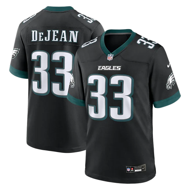 Zennovawear Cooper DeJean Philadelphia Eagles Alternate Game Jersey - Black