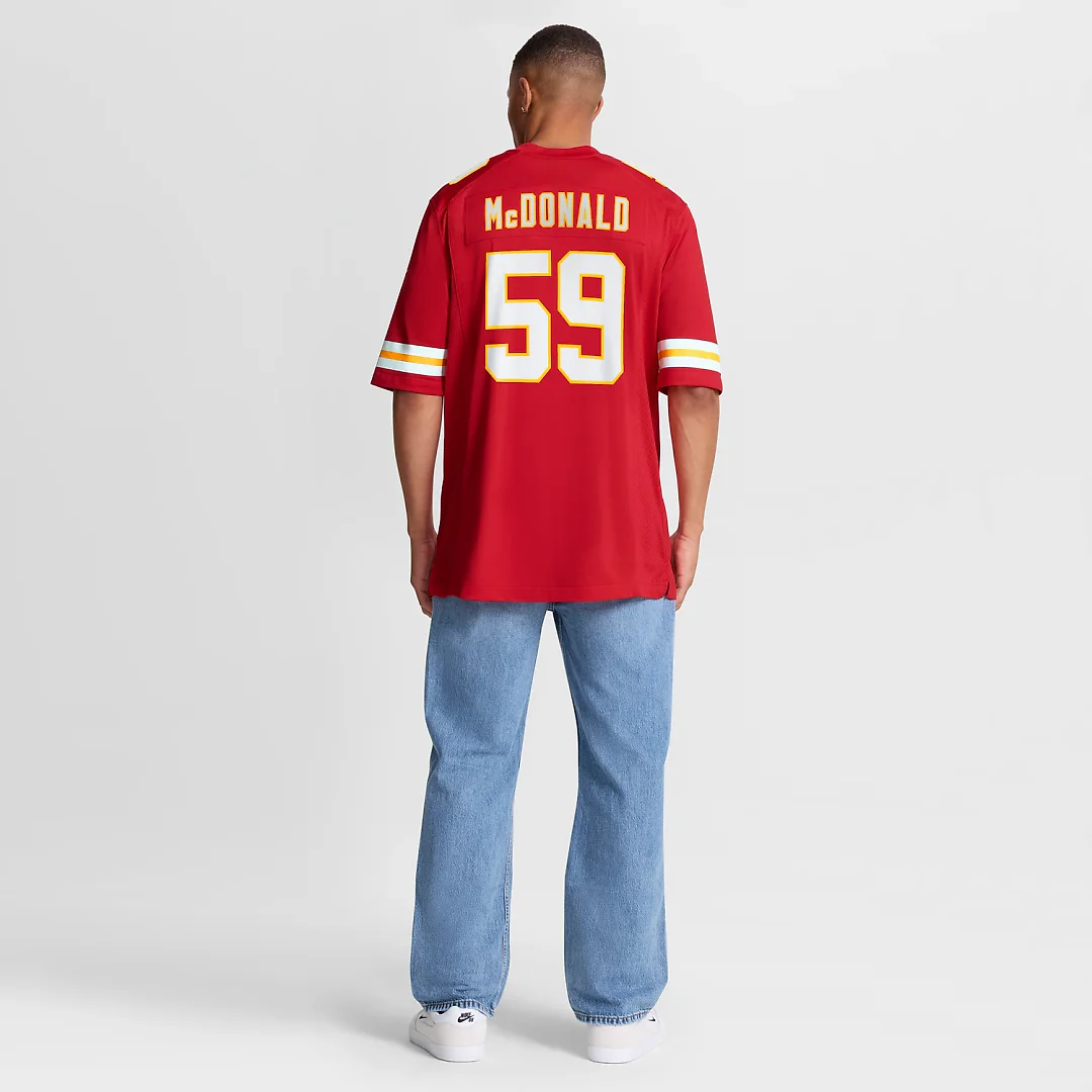 Zennovawear Cooper McDonald Kansas City Chiefs Team Game Jersey - Red