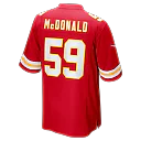 Zennovawear Cooper McDonald Kansas City Chiefs Team Game Jersey - Red