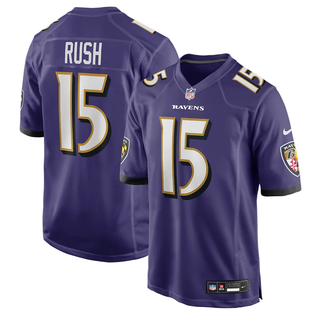 Zennovawear Cooper Rush Baltimore Ravens Team Game Jersey - Purple