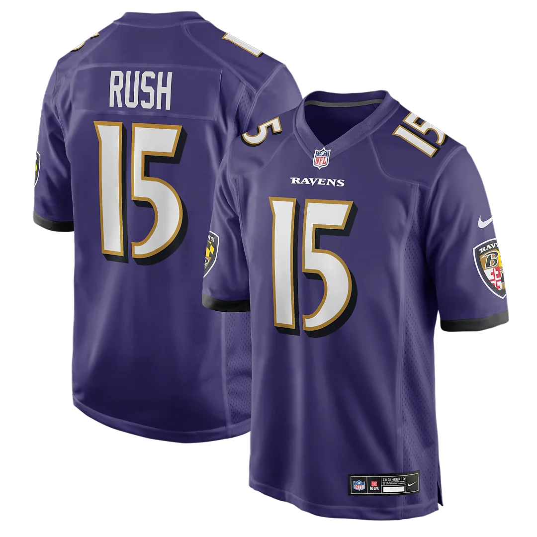Zennovawear Cooper Rush Baltimore Ravens Team Game Jersey - Purple