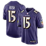 Zennovawear Cooper Rush Baltimore Ravens Team Game Jersey - Purple