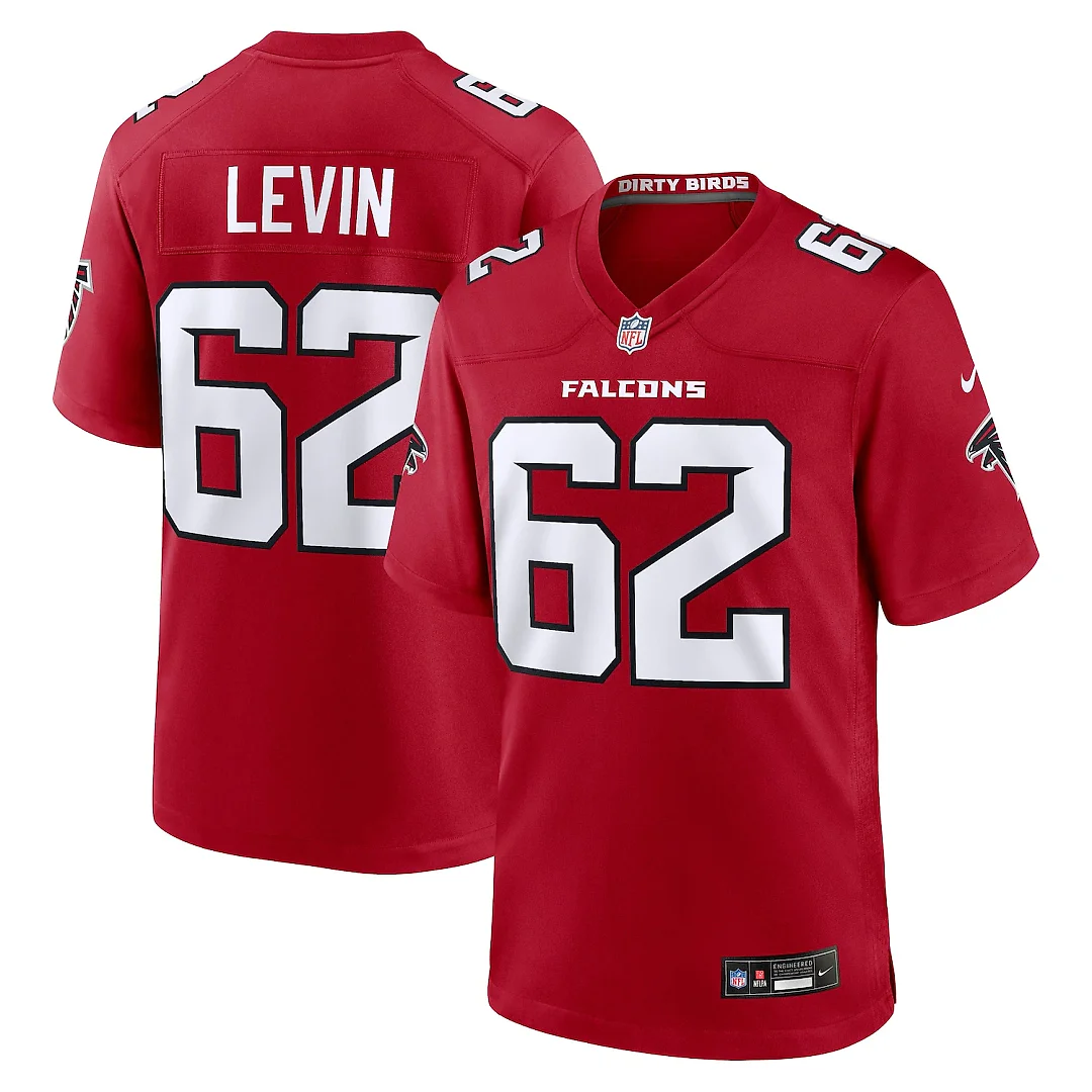 Zennovawear Corey Levin Atlanta Falcons Team Game Jersey - Red