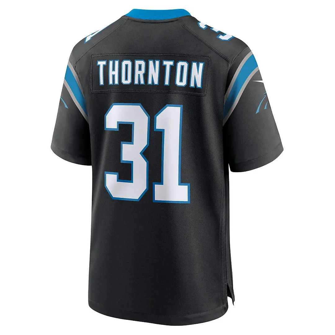 Zennovawear Corey Thornton Carolina Panthers Team Game Jersey - Black