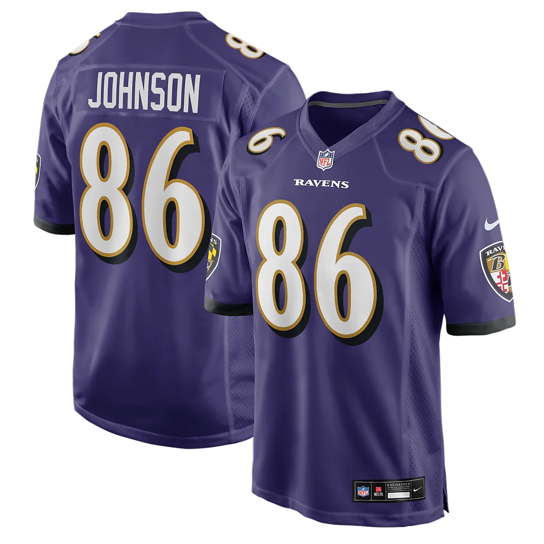 Zennovawear Cornelius Johnson Baltimore Ravens Team Game Jersey - Purple