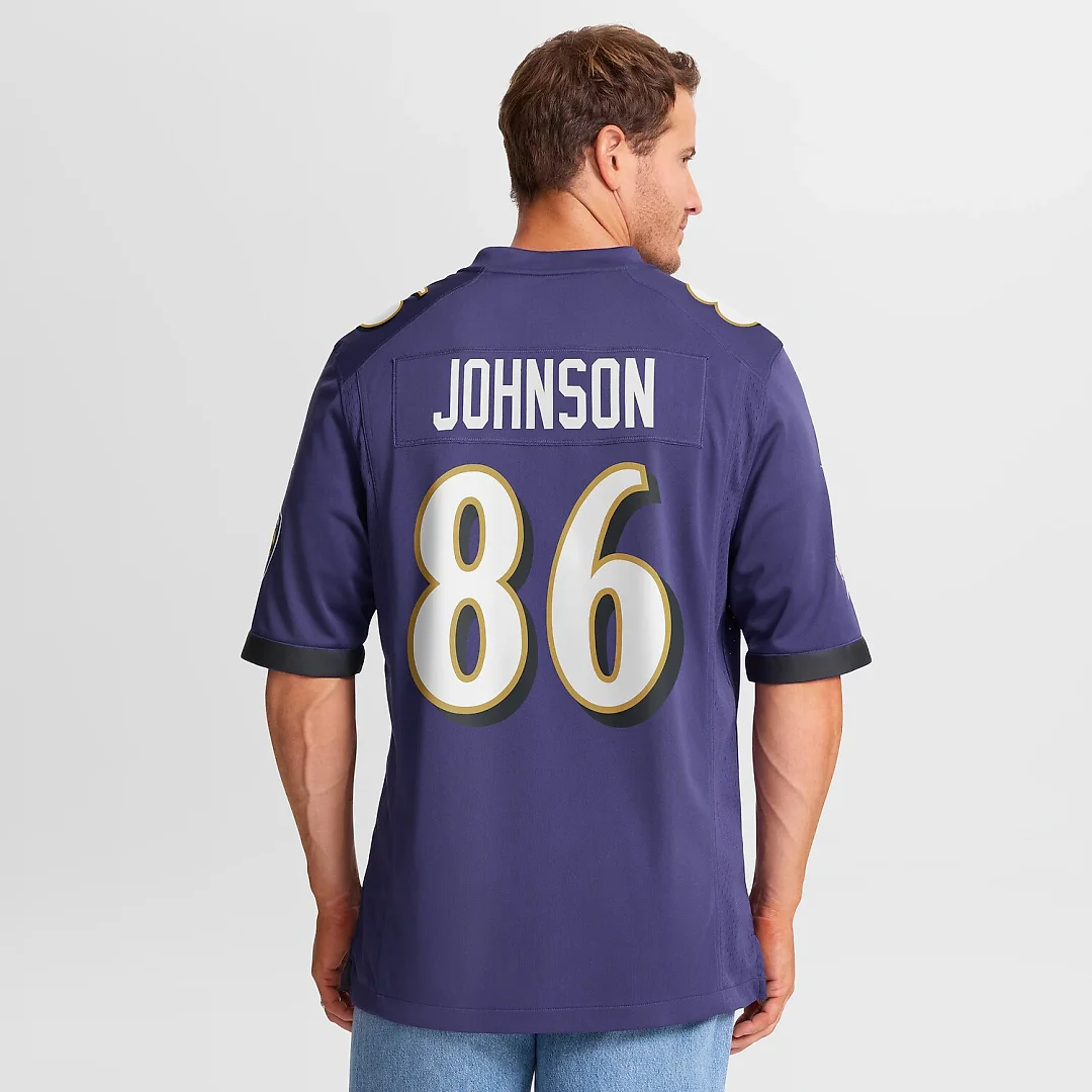 Zennovawear Cornelius Johnson Baltimore Ravens Team Game Jersey - Purple
