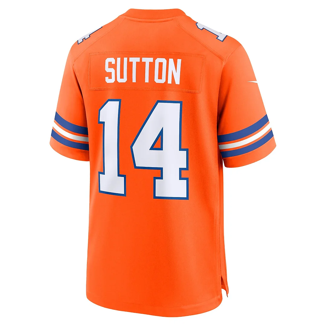 Zennovawear Courtland Sutton Denver Broncos Alternate Game Jersey - Orange