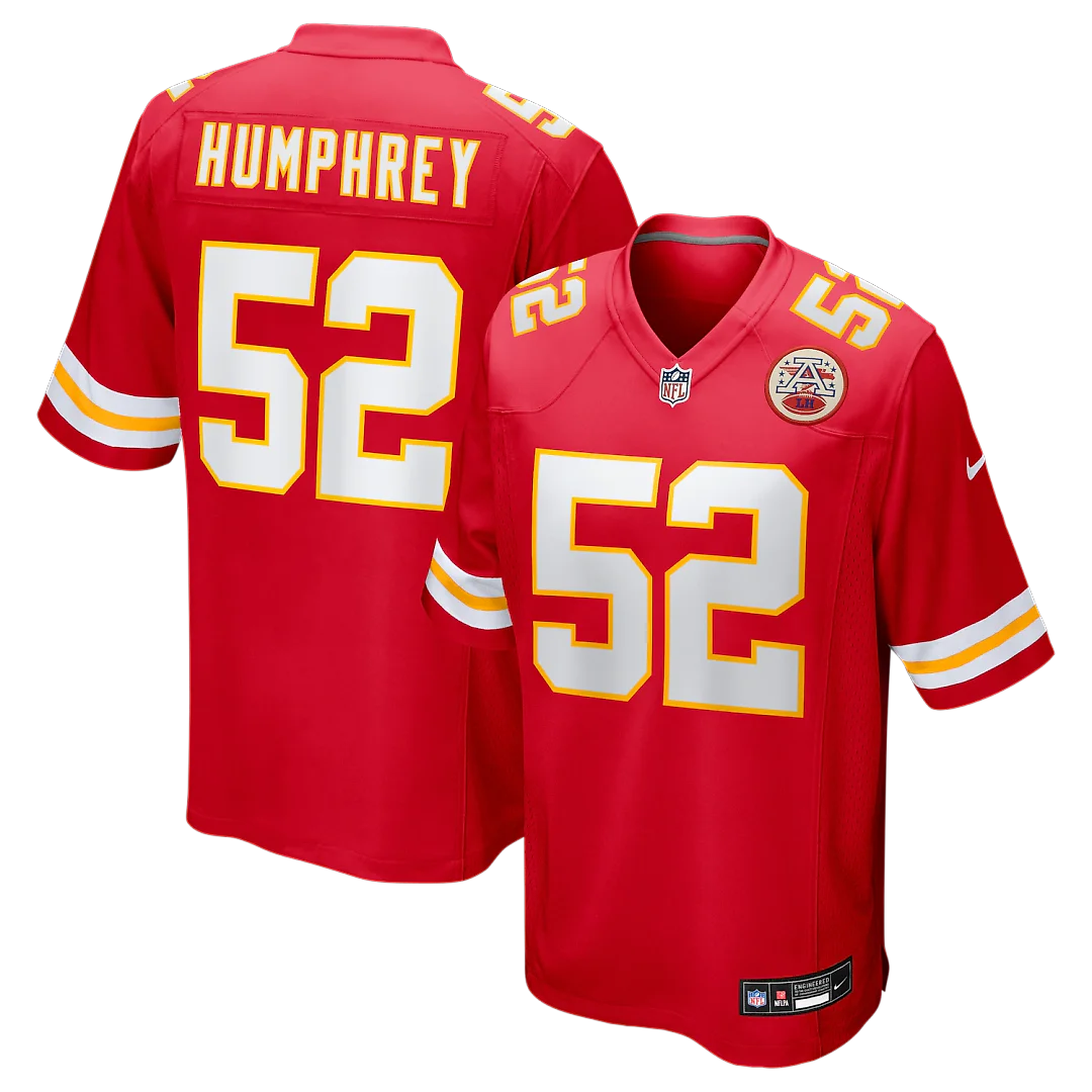 Zennovawear Creed Humphrey Kansas City Chiefs Game Jersey - Red