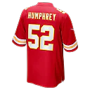 Zennovawear Creed Humphrey Kansas City Chiefs Game Jersey - Red