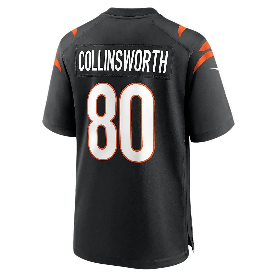 Zennovawear Cris Collinsworth Cincinnati Bengals Team Retired Player Game Jersey - Black