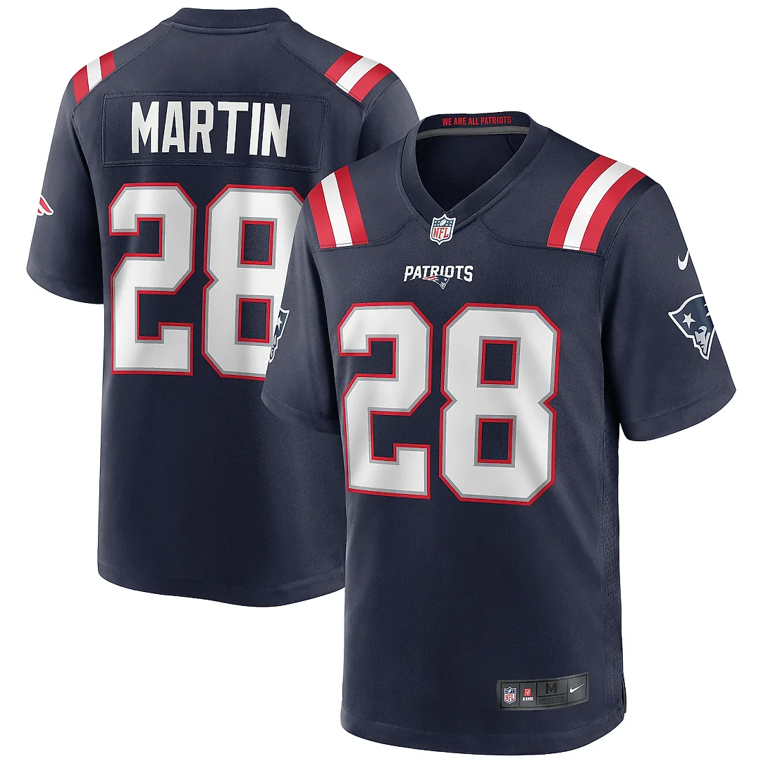 Zennovawear Curtis Martin New England Patriots Game Retired Player Jersey - Navy