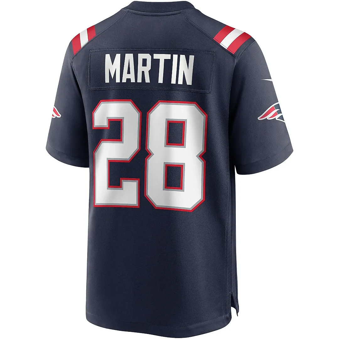 Zennovawear Curtis Martin New England Patriots Game Retired Player Jersey - Navy
