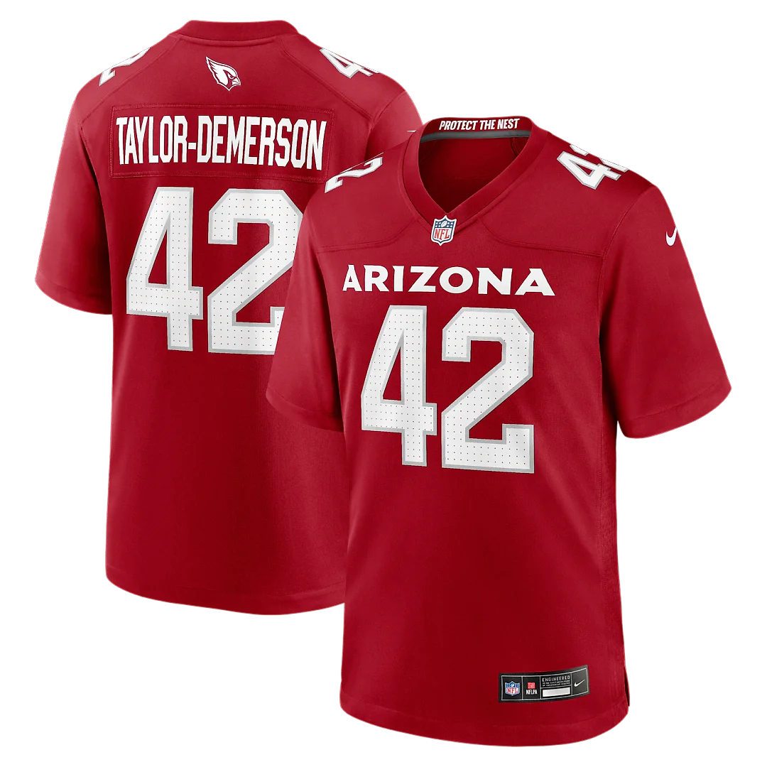 Zennovawear Dadrion Taylor-Demerson Arizona Cardinals Team Game Jersey - Cardinal