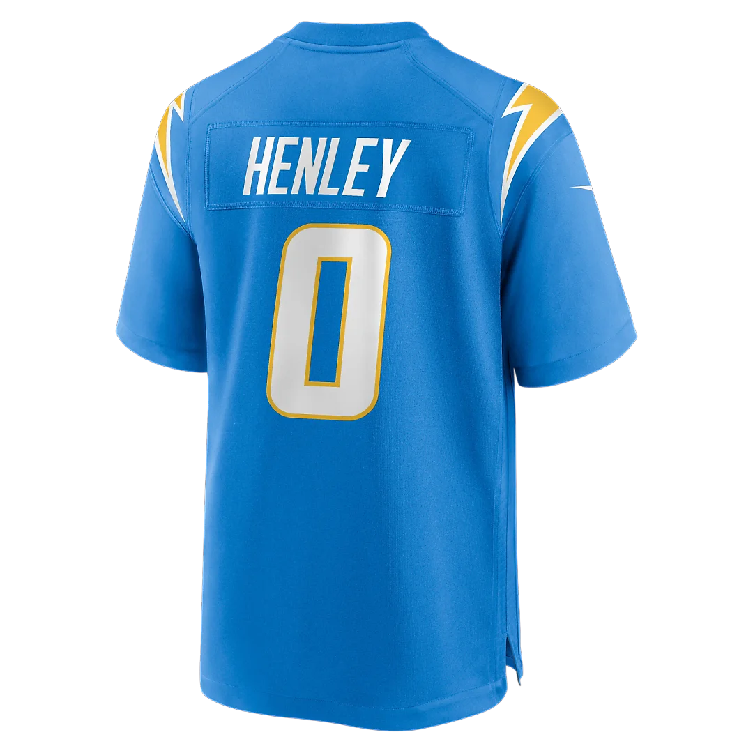 Zennovawear Daiyan Henley Los Angeles Chargers Team Game Jersey - Powder Blue