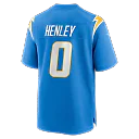 Zennovawear Daiyan Henley Los Angeles Chargers Team Game Jersey - Powder Blue