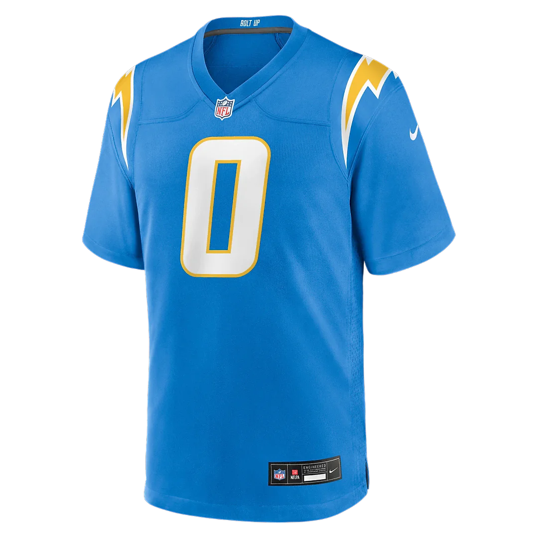 Zennovawear Daiyan Henley Los Angeles Chargers Team Game Jersey - Powder Blue