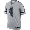 Zennovawear Dak Prescott Dallas Cowboys Inverted Legend Player Performance Top - Gray