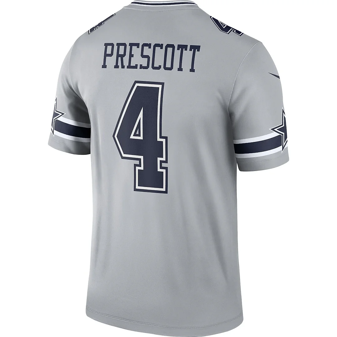 Zennovawear Dak Prescott Dallas Cowboys Inverted Legend Player Performance Top - Gray