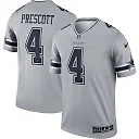 Zennovawear Dak Prescott Dallas Cowboys Inverted Legend Player Performance Top - Gray
