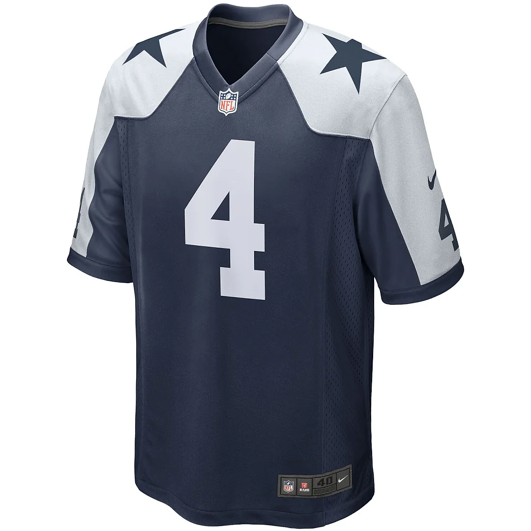 Zennovawear Dak Prescott Dallas Cowboys Alternate Game Team Jersey - Navy