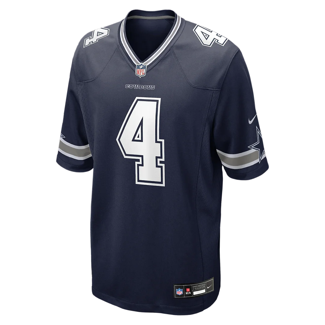 Zennovawear Dak Prescott Dallas Cowboys Game Team Jersey - Navy