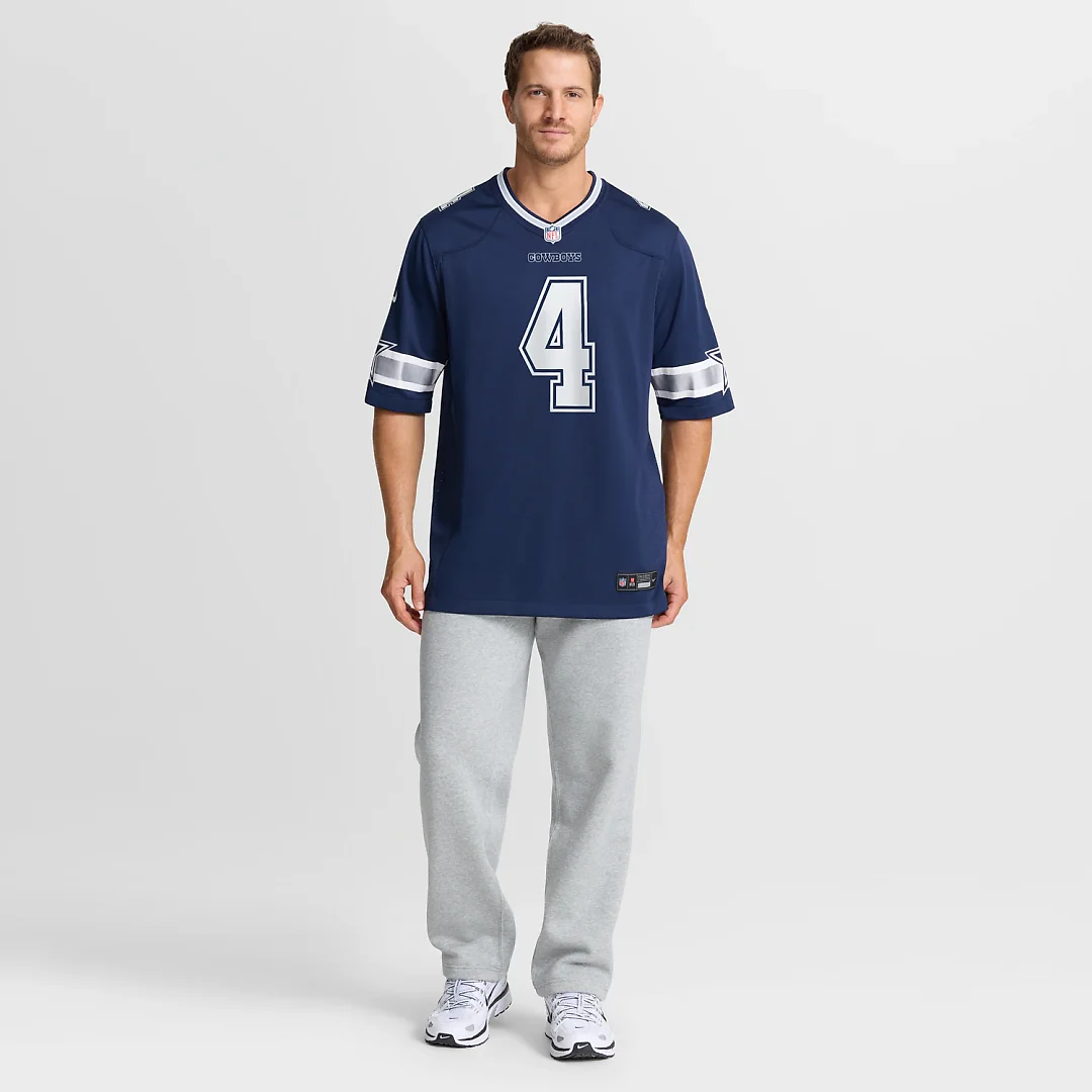 Zennovawear Dak Prescott Dallas Cowboys Game Team Jersey - Navy