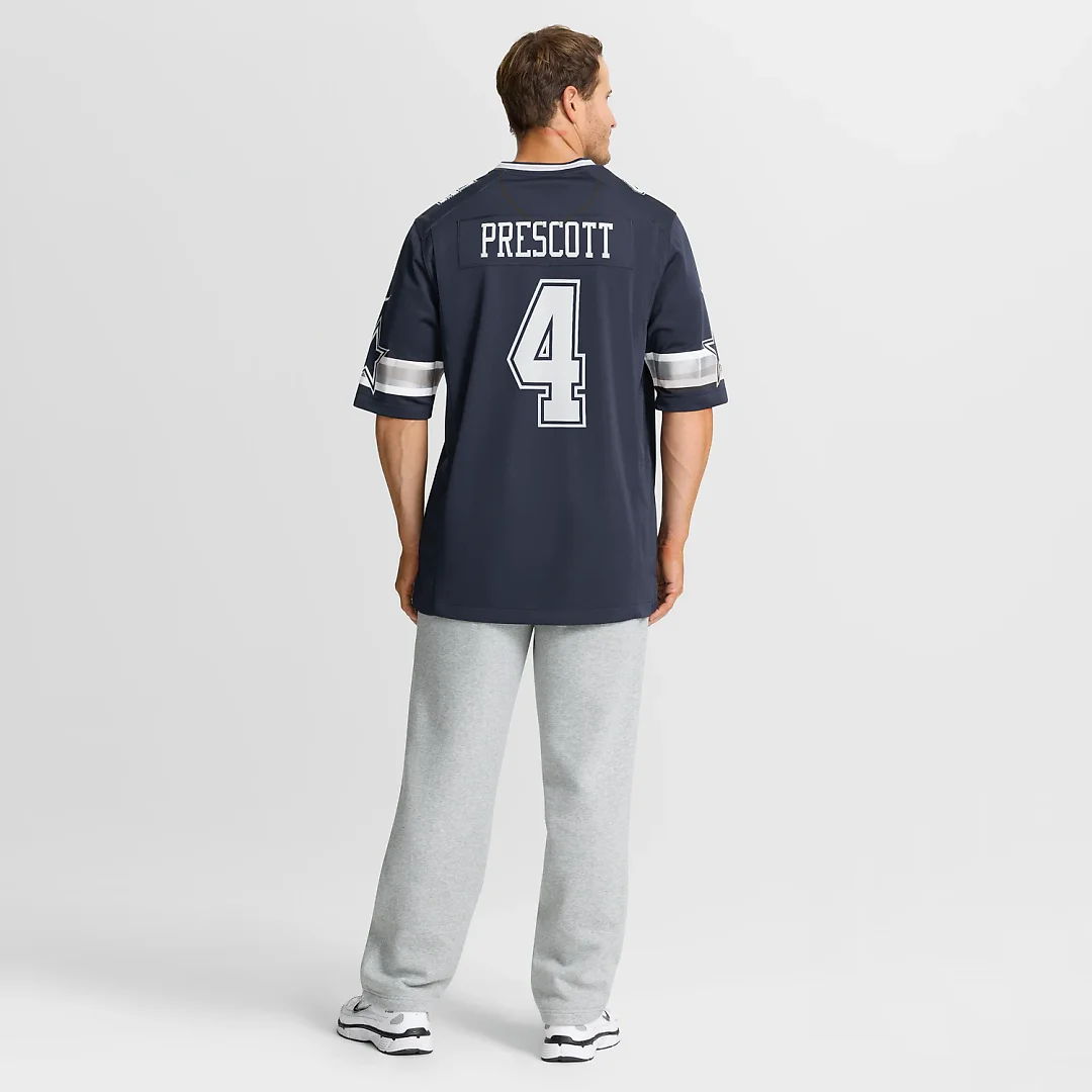 Zennovawear Dak Prescott Dallas Cowboys Game Team Jersey - Navy
