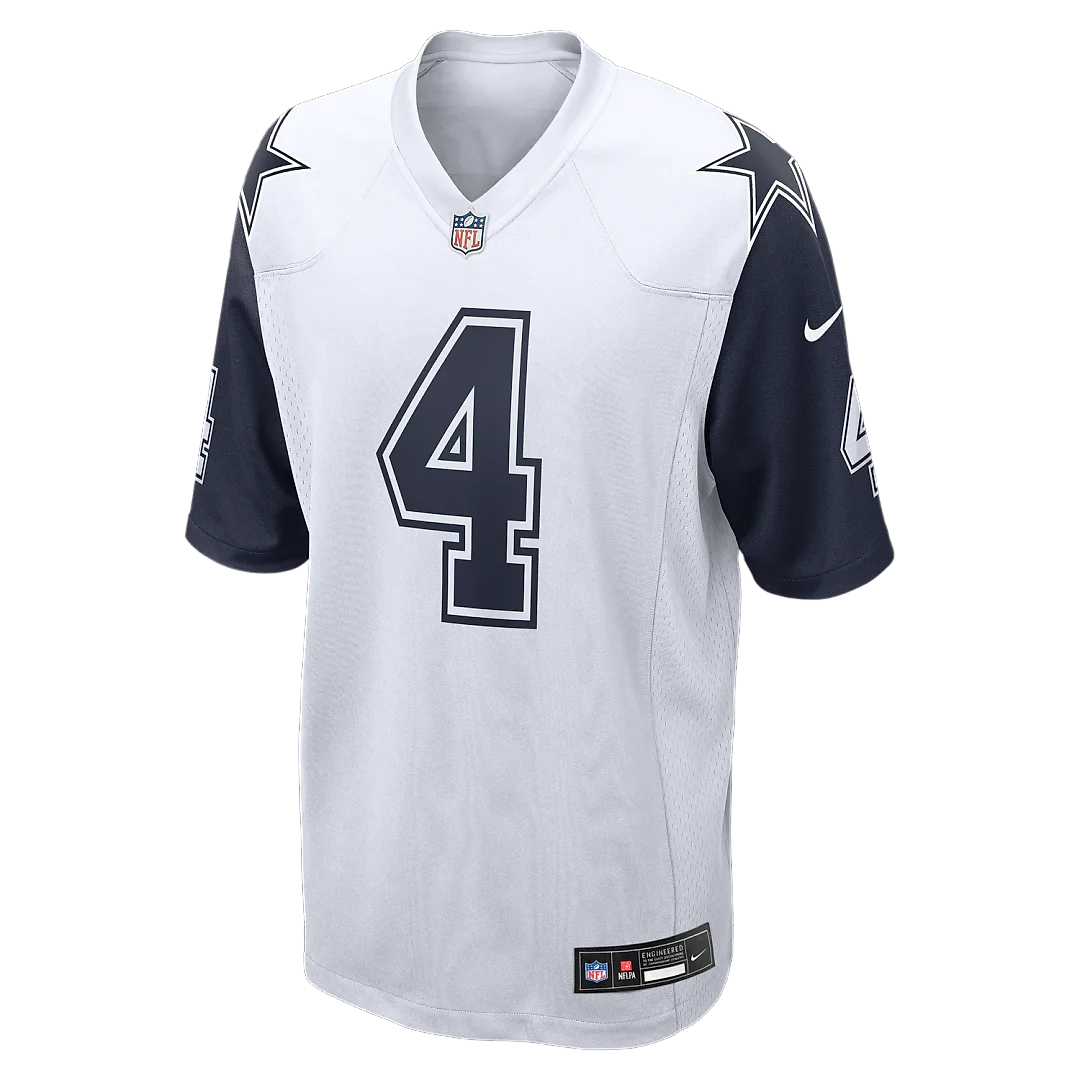 Zennovawear Dak Prescott Dallas Cowboys Alternate Game Team Jersey - White