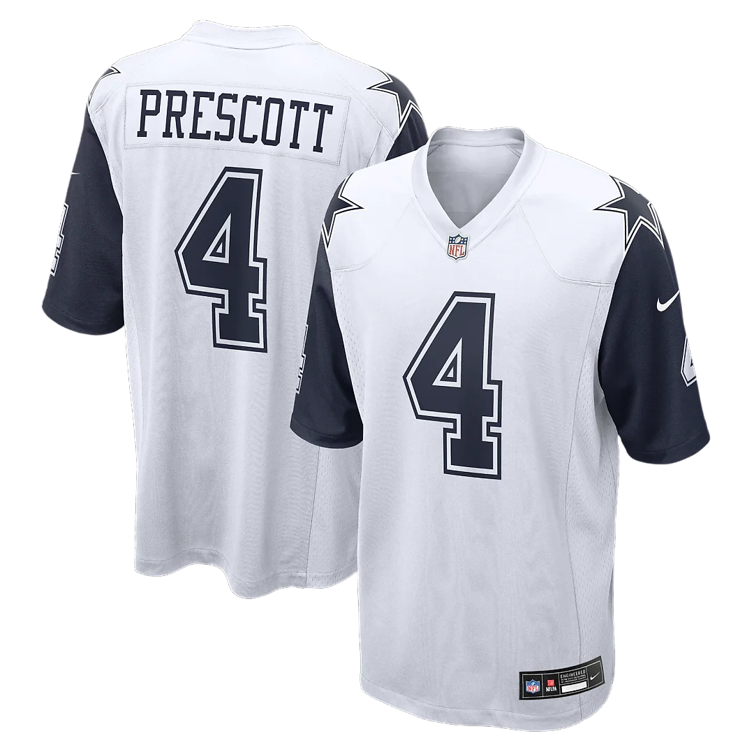 Zennovawear Dak Prescott Dallas Cowboys Alternate Game Team Jersey - White