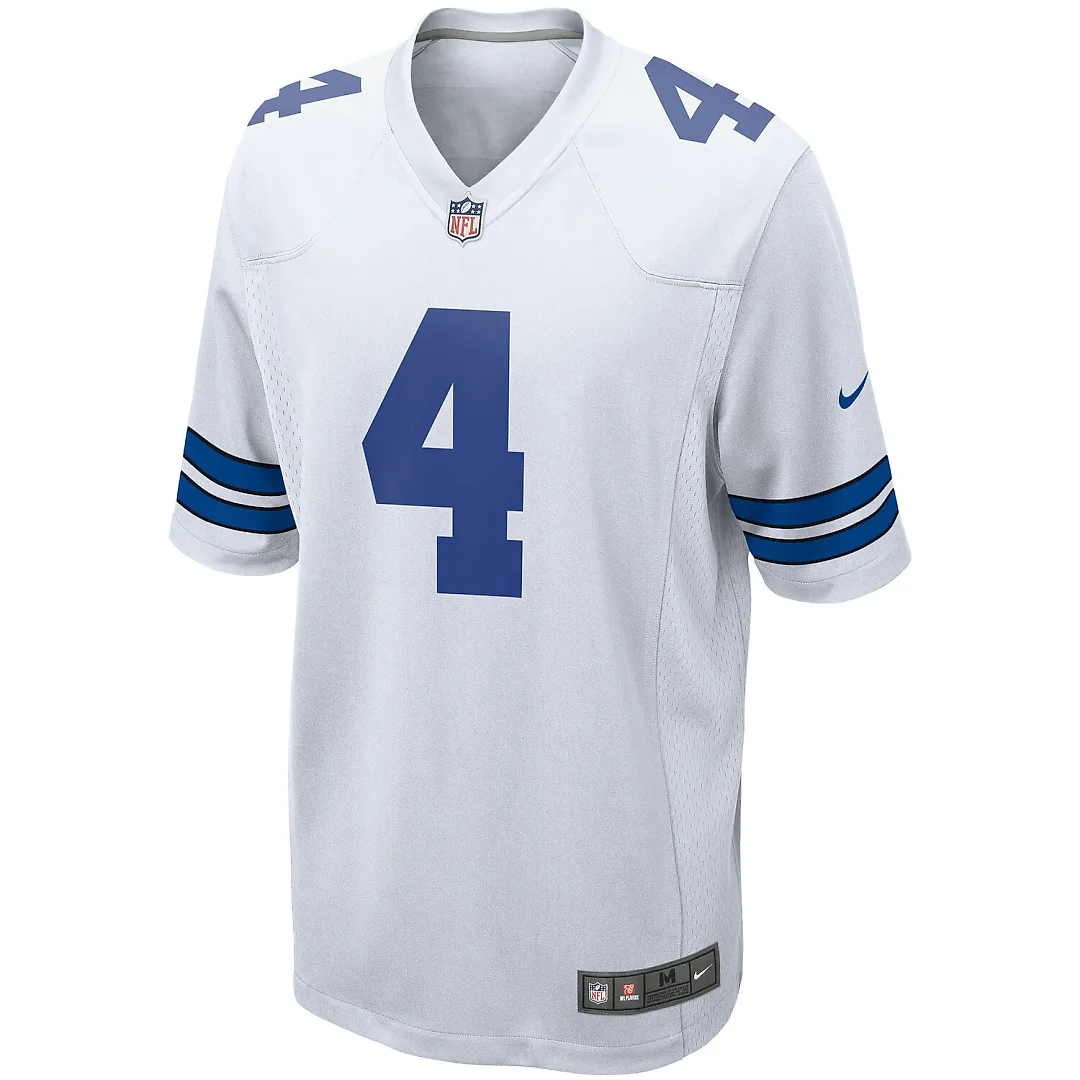 Zennovawear Dak Prescott Dallas Cowboys Game Team Jersey - White