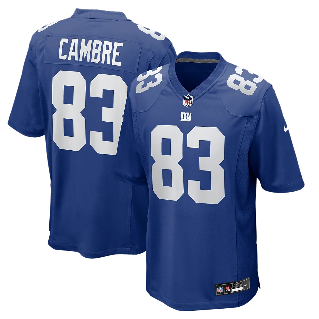 Zennovawear Dalen Cambre New York Giants Team Game Jersey - Royal