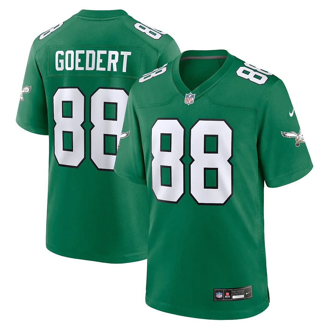 Zennovawear Dallas Goedert Philadelphia Eagles Alternate Game Player Jersey - Kelly Green