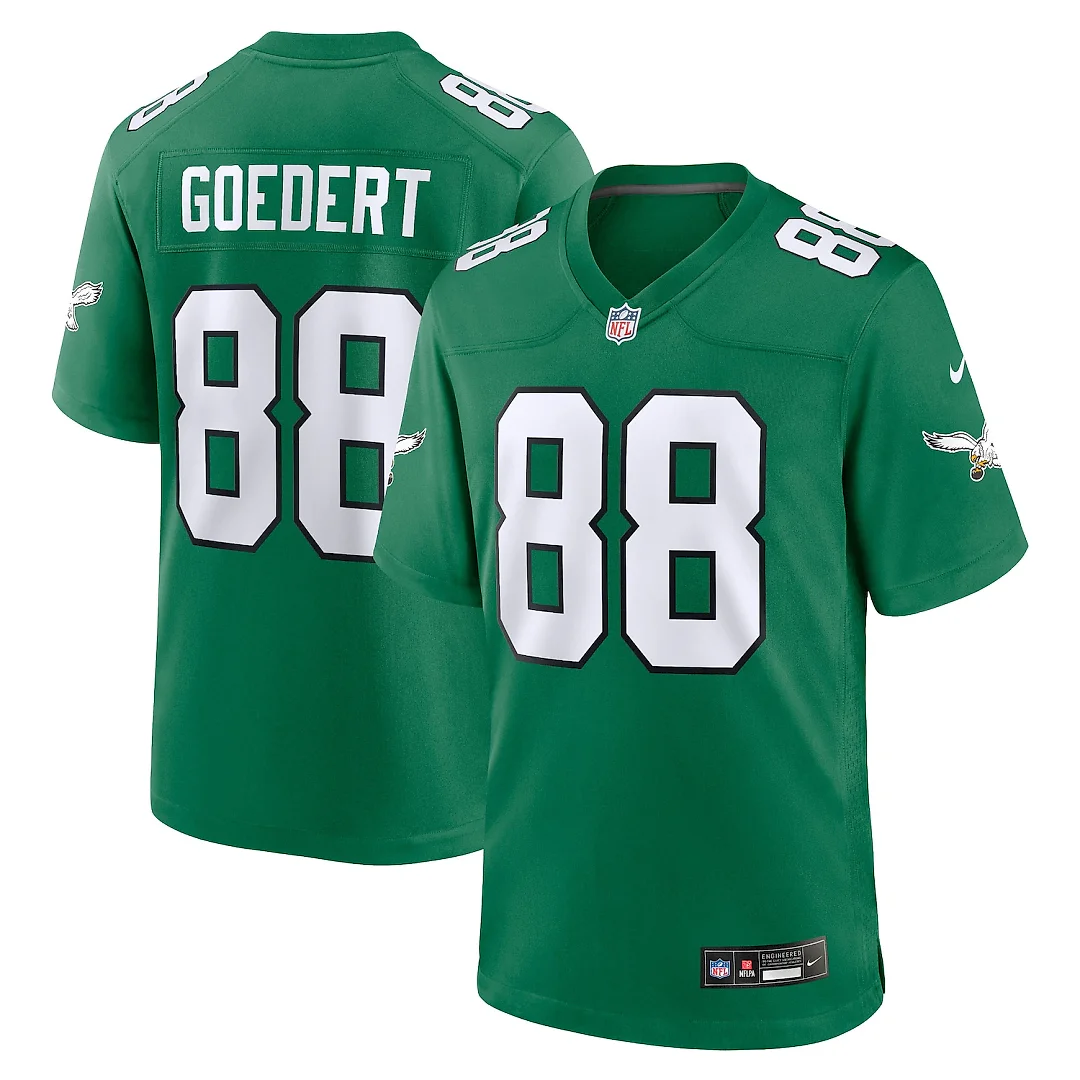 Zennovawear Dallas Goedert Philadelphia Eagles Alternate Game Player Jersey - Kelly Green