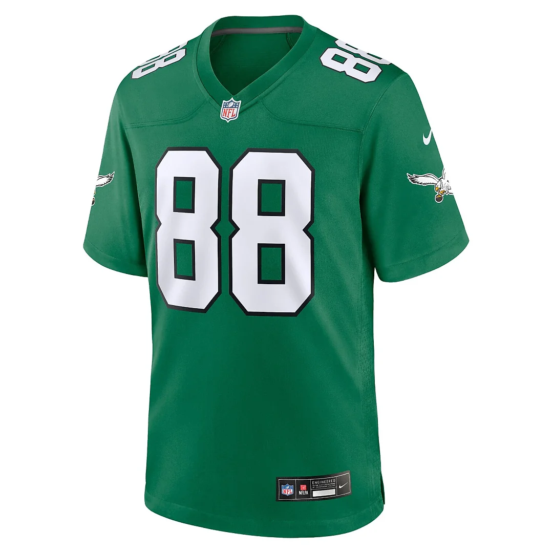 Zennovawear Dallas Goedert Philadelphia Eagles Alternate Game Player Jersey - Kelly Green
