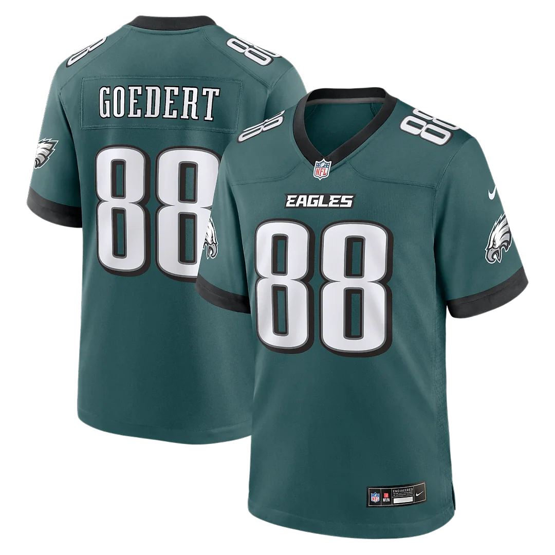 Zennovawear Dallas Goedert Philadelphia Eagles Team Game Jersey - Midnight Green