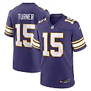 Zennovawear Dallas Turner Minnesota Vikings Alternate Game Jersey - Purple