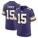 Zennovawear Dallas Turner Minnesota Vikings Alternate Game Jersey - Purple