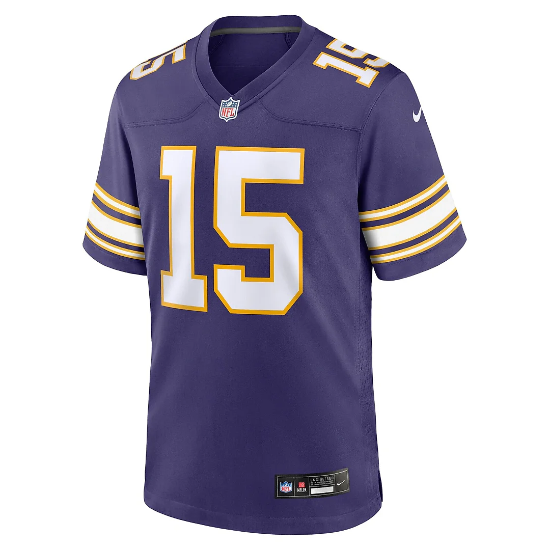 Zennovawear Dallas Turner Minnesota Vikings Alternate Game Jersey - Purple