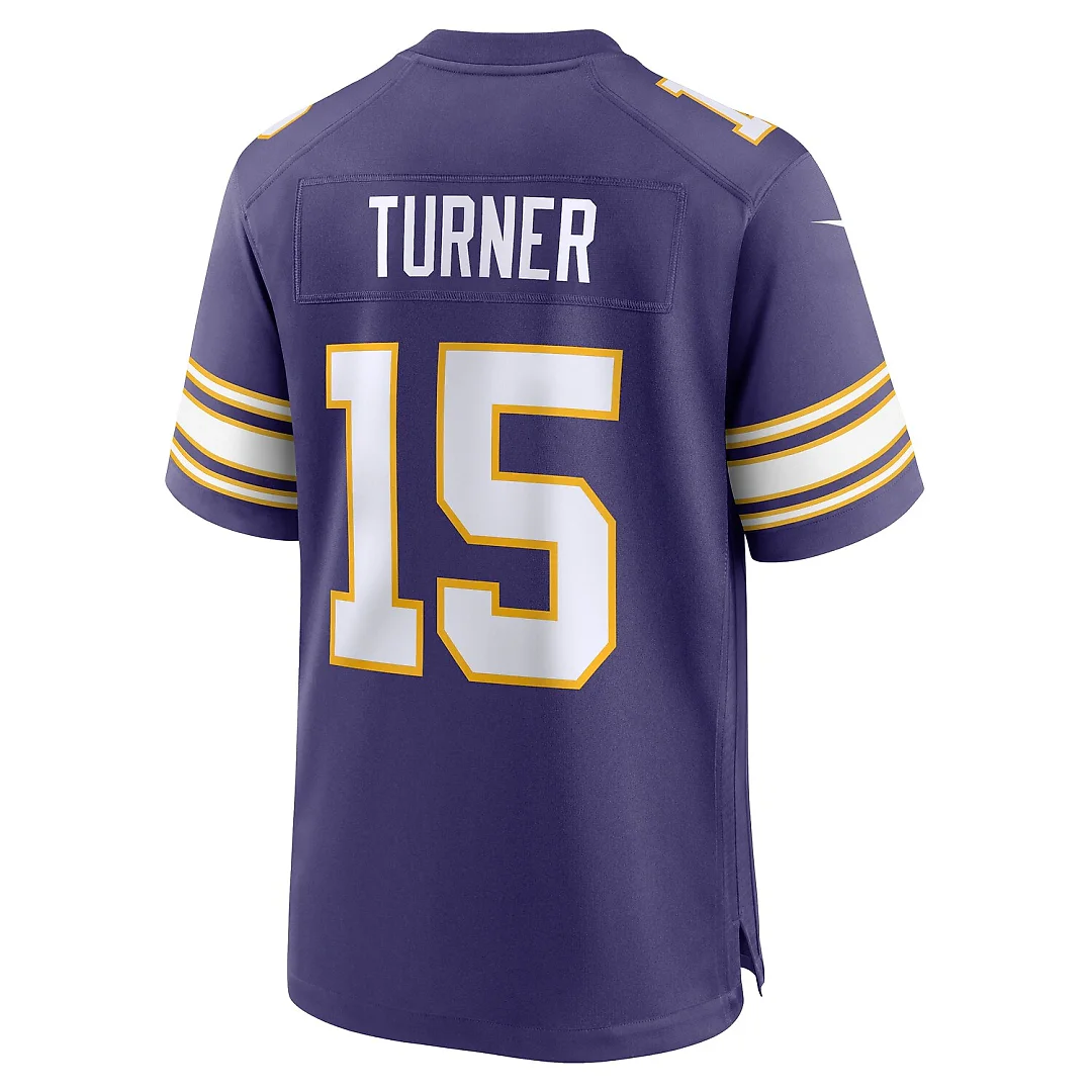 Zennovawear Dallas Turner Minnesota Vikings Alternate Game Jersey - Purple