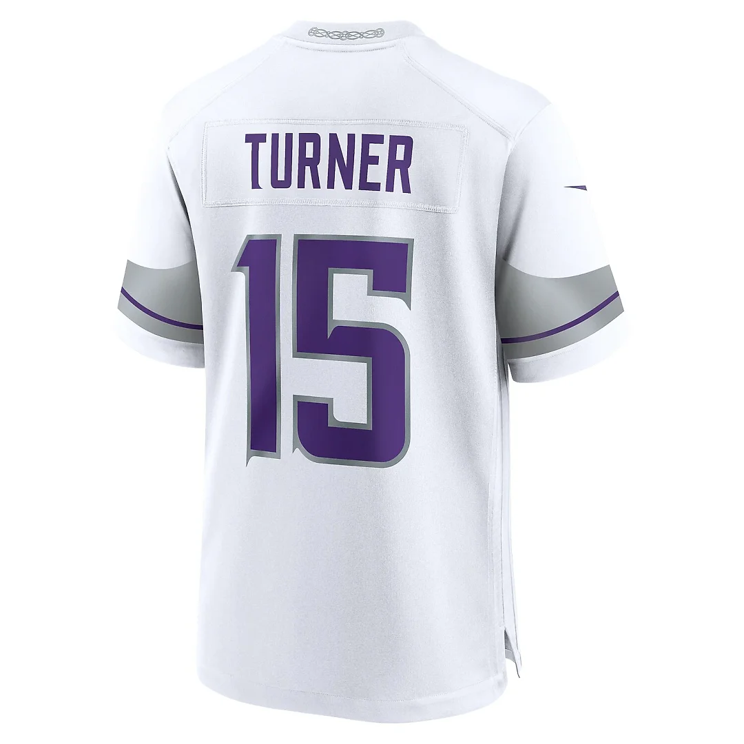 Zennovawear Dallas Turner Minnesota Vikings Alternate Game Jersey - White