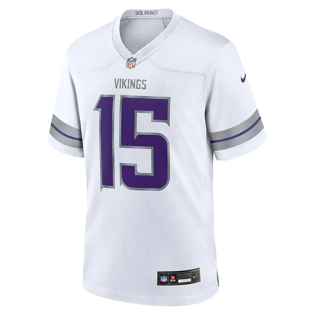 Zennovawear Dallas Turner Minnesota Vikings Alternate Game Jersey - White