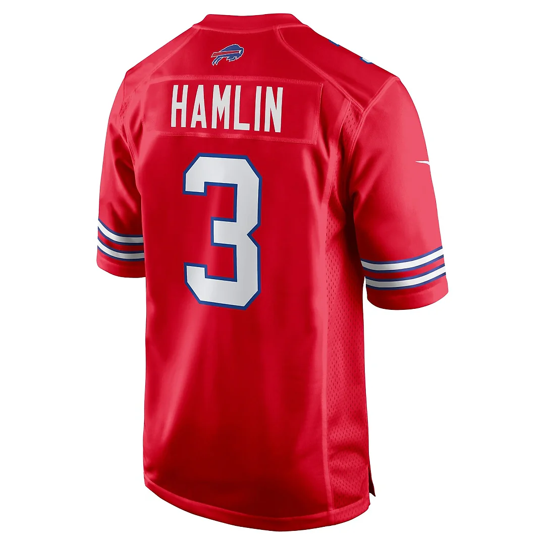 Zennovawear Damar Hamlin Buffalo Bills Alternate Game Jersey - Red
