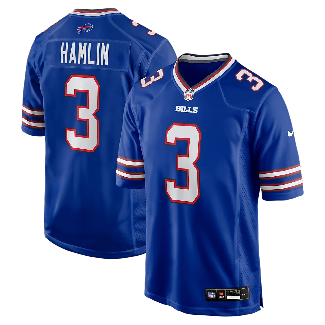 Zennovawear Damar Hamlin Buffalo Bills Game Jersey - Royal