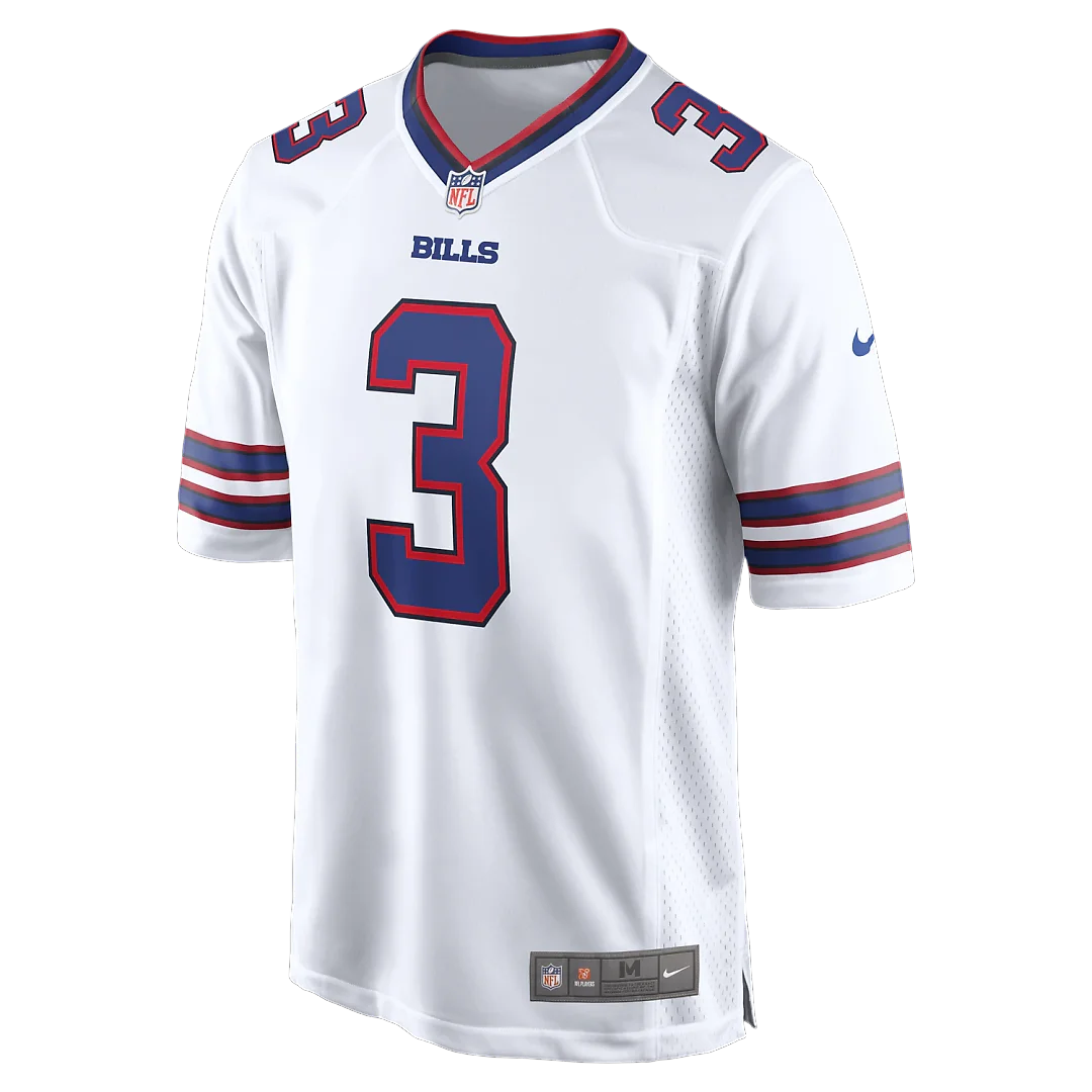 Zennovawear Damar Hamlin Buffalo Bills Game Jersey - White
