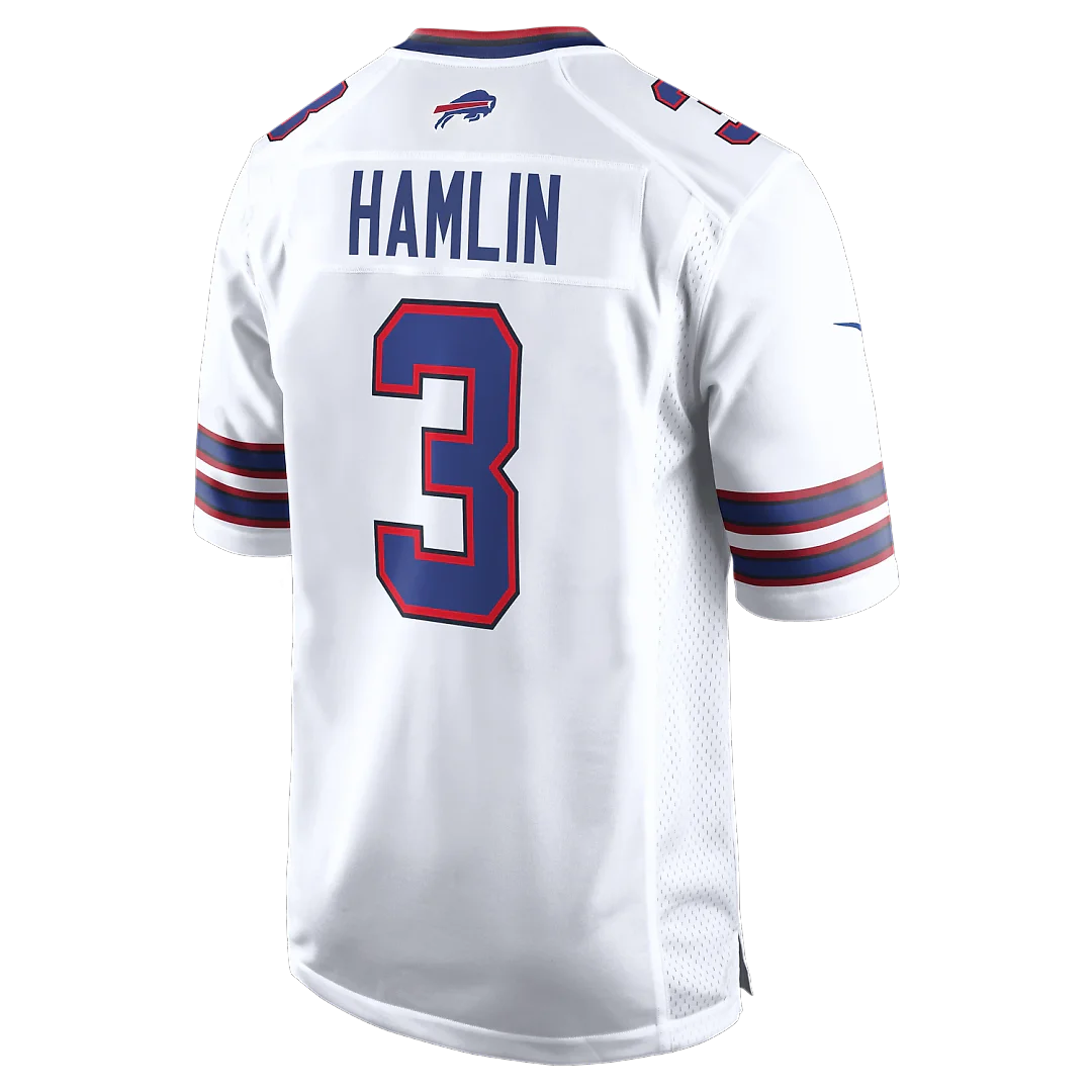Zennovawear Damar Hamlin Buffalo Bills Game Jersey - White
