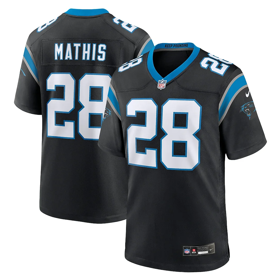 Zennovawear Damarri Mathis Carolina Panthers Team Game Jersey - Black