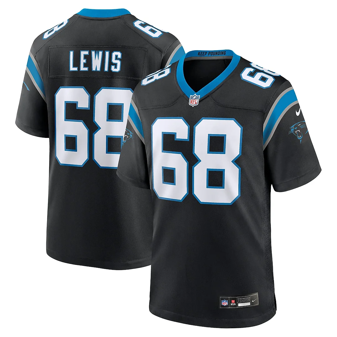 Zennovawear Damien Lewis Carolina Panthers Game Jersey - Black